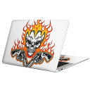 MacBook 用 スキンシール マックブック 13インチ ~ 16インチ MacBook Pro / MacBook Air 各種対応 ノートパソコン カバー ケース フィルム ステッカー アクセサリー 保護 006613 ドクロ 骸骨 イラスト
