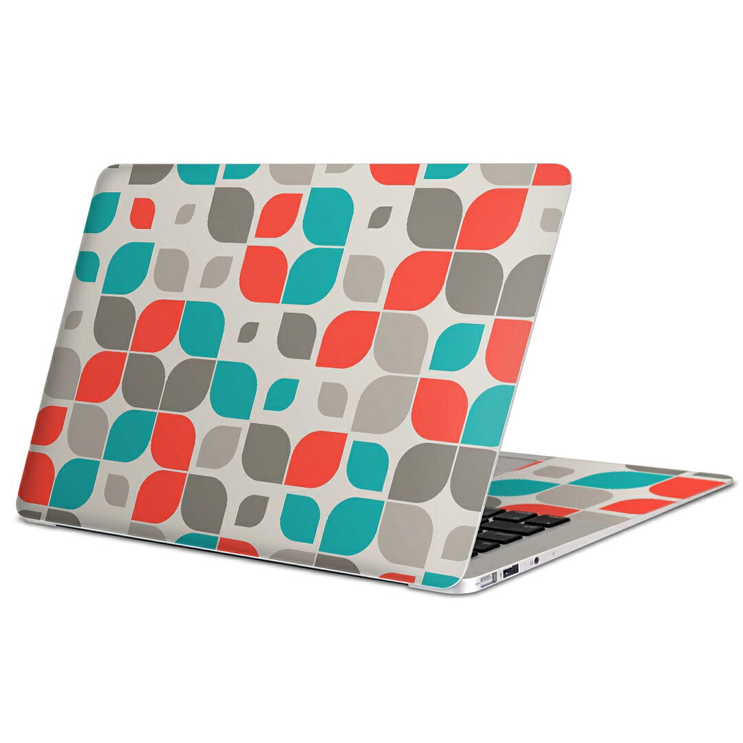 MacBook 用 スキンシール マックブック 13インチ 〜 16インチ MacBook Pro / MacBook Air 各種対応 ノートパソコン カバー ケース フィルム ステッカー アクセサリー 保護 007866 赤　レッド　青　ブルー　模様