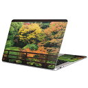 MacBook 用 スキンシール マックブック 13インチ ~ 16インチ MacBook Pro / MacBook Air 各種対応 ノートパソコン カバー ケース フィルム ステッカー アクセサリー 保護 008066 写真 和風 建物 秋 紅葉