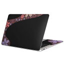 MacBook 用 スキンシール マックブック 13インチ 〜 16インチ MacBook Pro / MacBook Air 各種対応 ノートパソコン カバー ケース フィルム ステッカー アクセサリー 保護 008184 花 和風 和柄 黒 ブラック|詳細画像