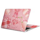 MacBook 用 スキンシール マックブック 13インチ ~ 16インチ MacBook Pro / MacBook Air 各種対応 ノートパソコン カバー ケース フィルム ステッカー アクセサリー 保護 008299 バレンタイン ピンク リボン ハート