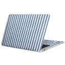 MacBook 用 スキンシール マックブック 13インチ 〜 16インチ MacBook Pro / MacBook Air 各種対応 ノートパソコン カバー ケース フィルム ステッカー アクセサリー 保護 008426 青　ブルー　ストライプ　模様