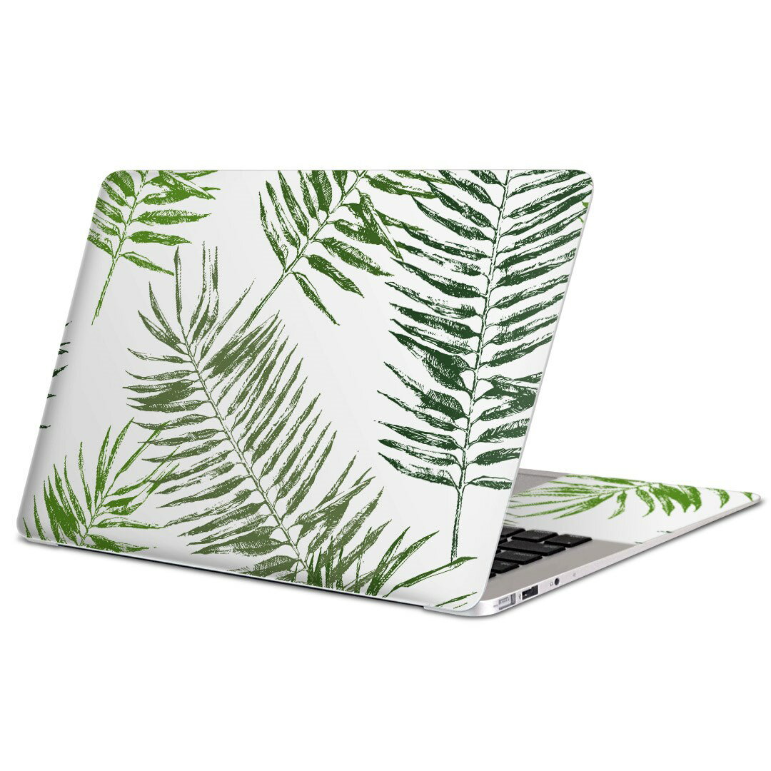 MacBook 用 スキンシール マックブック 13インチ 〜 16インチ MacBook Pro / MacBook Air 各種対応 ノートパソコン カバー ケース フィルム ステッカー アクセサリー 保護 008552 植物 緑 グリーン 模様