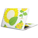 MacBook 用 スキンシール マックブック 13インチ ~ 16インチ MacBook Pro / MacBook Air 各種対応 ノートパソコン カバー ケース フィルム ステッカー アクセサリー 保護 009246 黄色 ひまわり