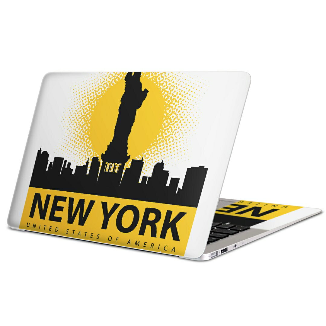 MacBook 用 スキンシール マックブック 13インチ 〜 16インチ MacBook Pro / MacBook Air 各種対応 ノートパソコン カバー ケース フィルム ステッカー アクセサリー 保護 011620 アメリカ　ニューヨーク　外国