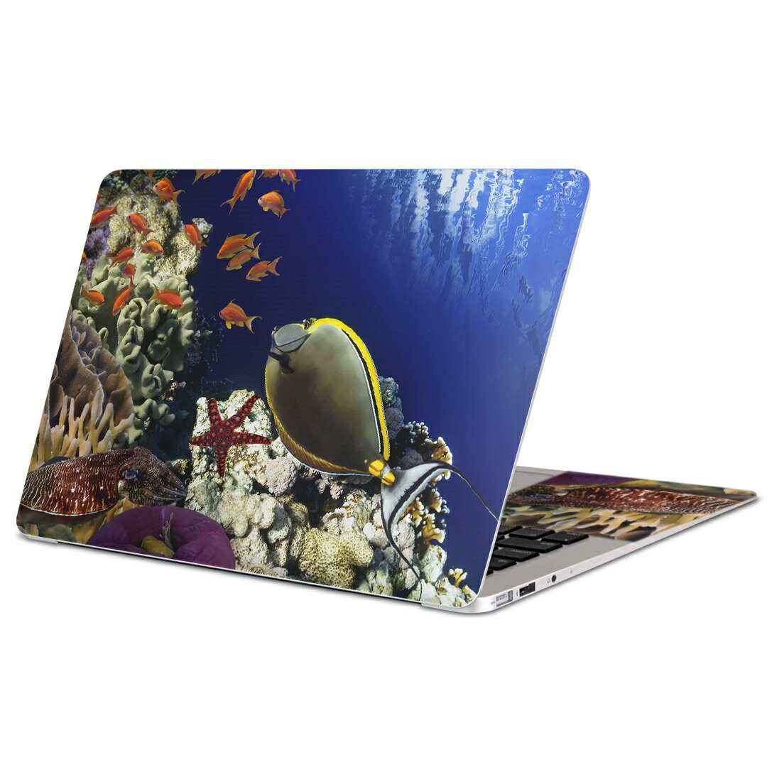 楽天スマコレMacBook 用 スキンシール マックブック 13インチ 〜 16インチ MacBook Pro / MacBook Air 各種対応 ノートパソコン カバー ケース フィルム ステッカー アクセサリー 保護 011673 海　魚　珊瑚