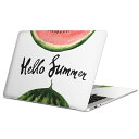 MacBook 用 スキンシール マックブック 13インチ ~ 16インチ MacBook Pro / MacBook Air 各種対応 ノートパソコン カバー ケース フィルム ステッカー アクセサリー 保護 012062 英語 スイカ 果物