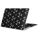 MacBook 用 スキンシール マックブック 13インチ ~ 16インチ MacBook Pro / MacBook Air 各種対応 ノートパソコン カバー ケース フィルム ステッカー アクセサリー 保護 012467 モノトーン 白黒 三角