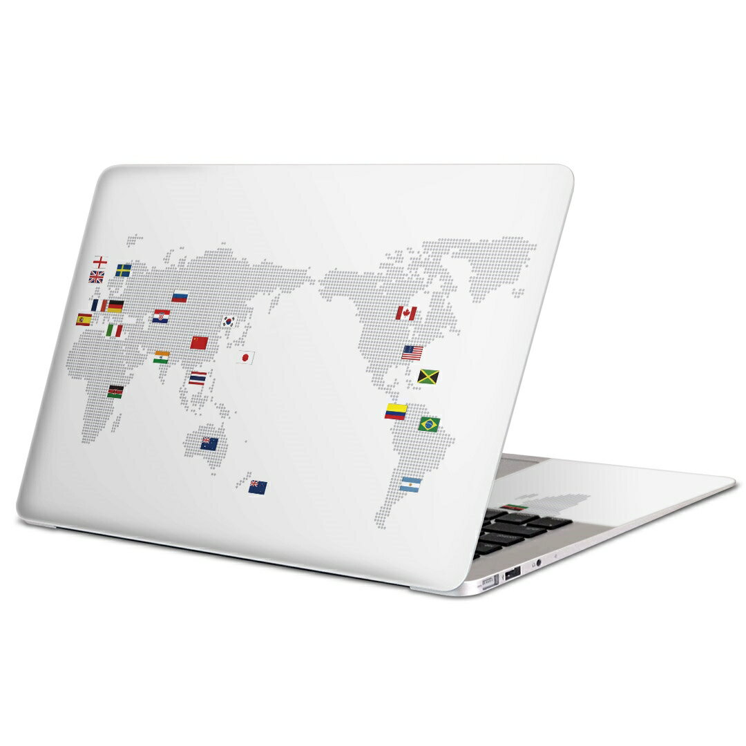 MacBook 用 スキンシール マックブック 13インチ 〜 16インチ MacBook Pro / MacBook Air 各種対応 ノートパソコン カバー ケース フィルム ステッカー アクセサリー 保護 012962 世界地図　地図
