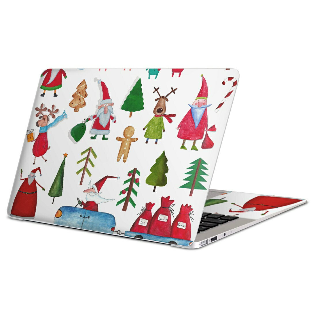 MacBook 用 スキンシール マックブック 13インチ 〜 16インチ MacBook Pro / MacBook Air 各種対応 ノートパソコン カバー ケース フィルム ステッカー アクセサリー 保護 013569 クリスマス　サンタ