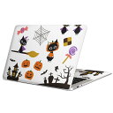 MacBook 用 スキンシール マックブック 13インチ ~ 16インチ MacBook Pro / MacBook Air 各種対応 ノートパソコン カバー ケース フィルム ステッカー アクセサリー 保護 013842 ハロウィン かぼちゃ コウモリ