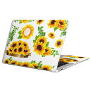 MacBook 用 スキンシール マックブック 13インチ ~ 16インチ MacBook Pro / MacBook Air 各種対応 ノートパソコン カバー ケース フィルム ステッカー アクセサリー 保護 014078 ひまわり 夏 花