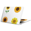 MacBook 用 スキンシール マックブック 13インチ ~ 16インチ MacBook Pro / MacBook Air 各種対応 ノートパソコン カバー ケース フィルム ステッカー アクセサリー 保護 014094 ひまわり 夏 花
