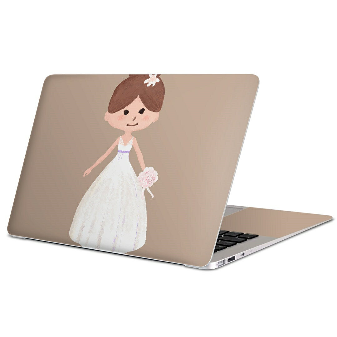 MacBook 用 スキンシール マックブック 13インチ 〜 16インチ MacBook Pro / MacBook Air 各種対応 ノートパソコン カバー ケース フィルム ステッカー アクセサリー 保護 014445 ドレス 結婚 ウエディング