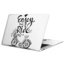 MacBook 用 スキンシール マックブック 13インチ ~ 16インチ MacBook Pro / MacBook Air 各種対応 ノートパソコン カバー ケース フィルム ステッカー アクセサリー 保護 014799 自転車 イラスト 白黒