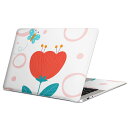 MacBook 用 スキンシール マックブック 13インチ 〜 16インチ MacBook Pro / MacBook Air 各種対応 ノートパソコン カバー ケース フィルム ステッカー アクセサリー 保護 014918 花 かわいい 蝶|詳細画像