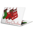 MacBook 用 スキンシール マックブック 13インチ ~ 16インチ MacBook Pro / MacBook Air 各種対応 ノートパソコン カバー ケース フィルム ステッカー アクセサリー 保護 015789 クリスマス 靴下 かわいい