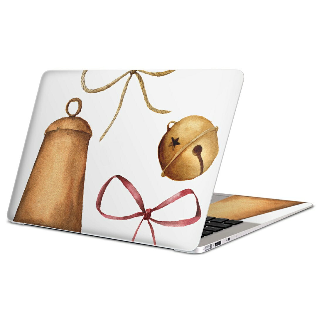 MacBook 用 スキンシール マックブック 13インチ 〜 16インチ MacBook Pro / MacBook Air 各種対応 ノートパソコン カバー ケース フィルム ステッカー アクセサリー 保護 015874 ベル　クリスマス　鈴