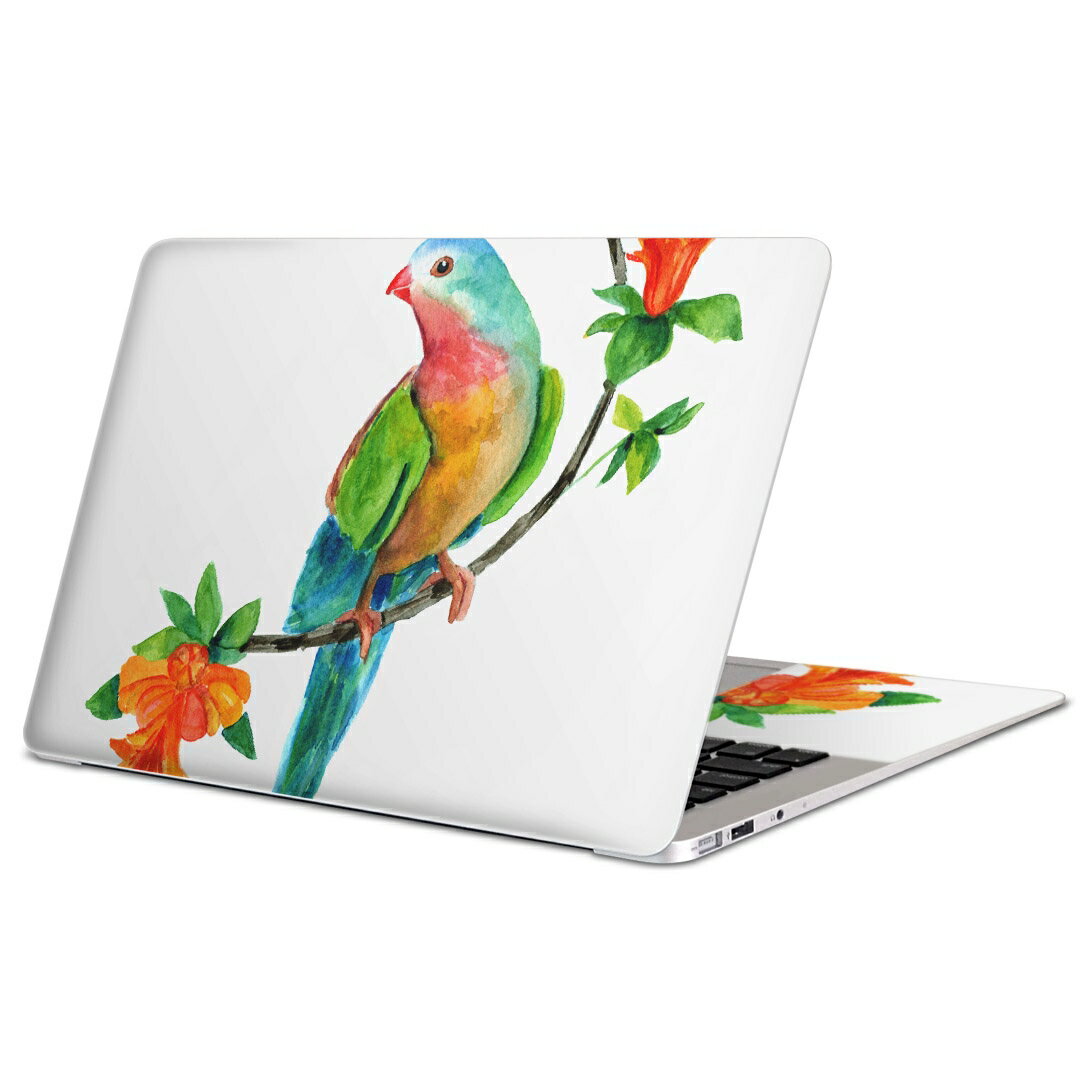 MacBook 用 スキンシール マックブック 13インチ 〜 16インチ MacBook Pro / MacBook Air 各種対応 ノートパソコン カバー ケース フィルム ステッカー アクセサリー 保護 016279 植物 草 鳥