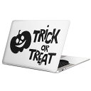 MacBook 用 スキンシール マックブック 13インチ ~ 16インチ MacBook Pro / MacBook Air 各種対応 ノートパソコン カバー ケース フィルム ステッカー アクセサリー 保護 017437 ハロウィン かわいい モノトーン 白黒 かぼちゃ