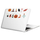 MacBook 用 スキンシール マックブック 13インチ ~ 16インチ MacBook Pro / MacBook Air 各種対応 ノートパソコン カバー ケース フィルム ステッカー アクセサリー 保護 017468 ハロウィン かわいい かぼちゃ おばけ お菓子