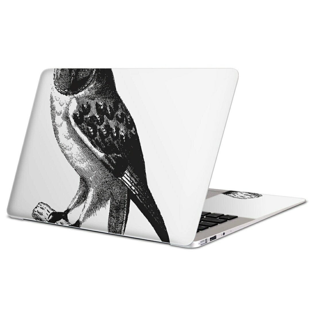 MacBook 用 スキンシール マックブック 13インチ 〜 16インチ MacBook Pro / MacBook Air 各種対応 ノートパソコン カバー ケース フィルム ステッカー アクセサリー 保護 017479 ハロウィン　ホラー リアル　フクロウ　鳥