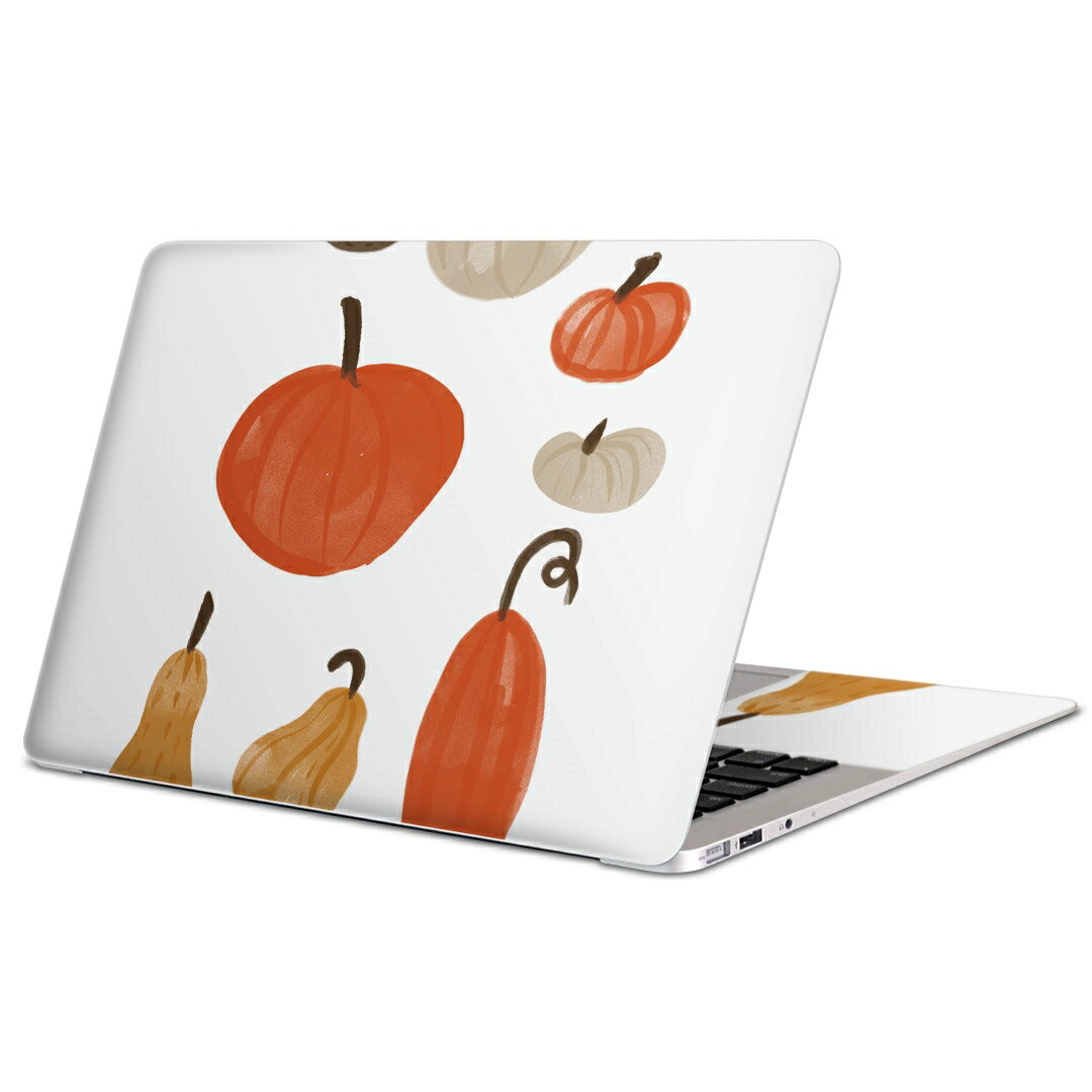 MacBook 用 スキンシール マックブック 13インチ 〜 16インチ MacBook Pro / MacBook Air 各種対応 ノートパソコン カバー ケース フィルム ステッカー アクセサリー 保護 017497 ハロウィン　かわいい かぼちゃ　パンプキン　かわいい