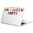 MacBook 用 スキンシール マックブック 13インチ ~ 16インチ MacBook Pro / MacBook Air 各種対応 ノートパソコン カバー ケース フィルム ステッカー アクセサリー 保護 017500 ハロウィン かわいい 文字 英字 カラフル