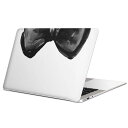 MacBook 用 スキンシール マックブック 13インチ ~ 16インチ MacBook Pro / MacBook Air 各種対応 ノートパソコン カバー ケース フィルム ステッカー アクセサリー 保護 017765 蝶ネクタイ 蝶ネクタイ 黒 手書き風