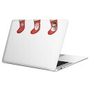 MacBook 用 スキンシール マックブック 13インチ ~ 16インチ MacBook Pro / MacBook Air 各種対応 ノートパソコン カバー ケース フィルム ステッカー アクセサリー 保護 017821 クリスマス クリスマス 靴下 サンタ 雪だるま