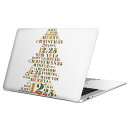 MacBook 用 スキンシール マックブック 13インチ 〜 16インチ MacBook Pro / MacBook Air 各種対応 ノートパソコン カバー ケース フィルム ステッカー アクセサリー 保護 017831 クリスマス クリスマス 文字ツリー 英字|詳細画像