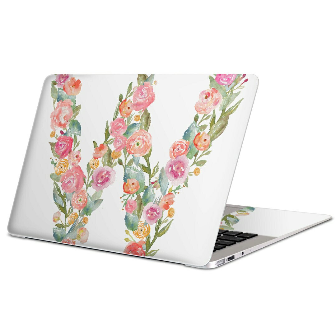 MacBook 用 スキンシール マックブック 13インチ 〜 16インチ MacBook Pro / MacBook Air 各種対応 ノートパソコン カバー ケース フィルム ステッカー アクセサリー 保護 019515 フォント 文字 w アルファベット