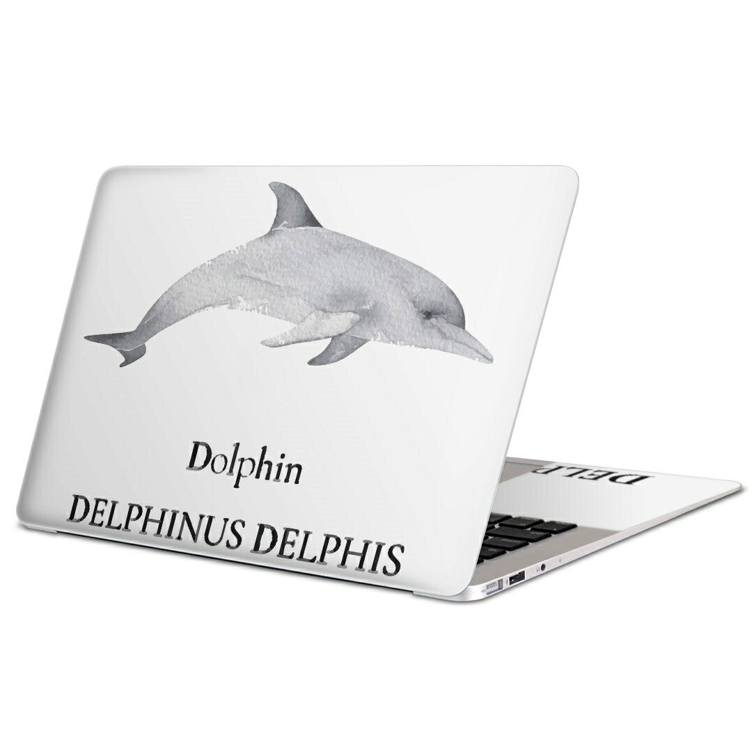 MacBook 用 スキンシール マックブック 13インチ 〜 16インチ MacBook Pro / MacBook Air 各種対応 ノートパソコン カバー ケース フィルム ステッカー アクセサリー 保護 019748 デザイン 海の生物 イルカ dolphin