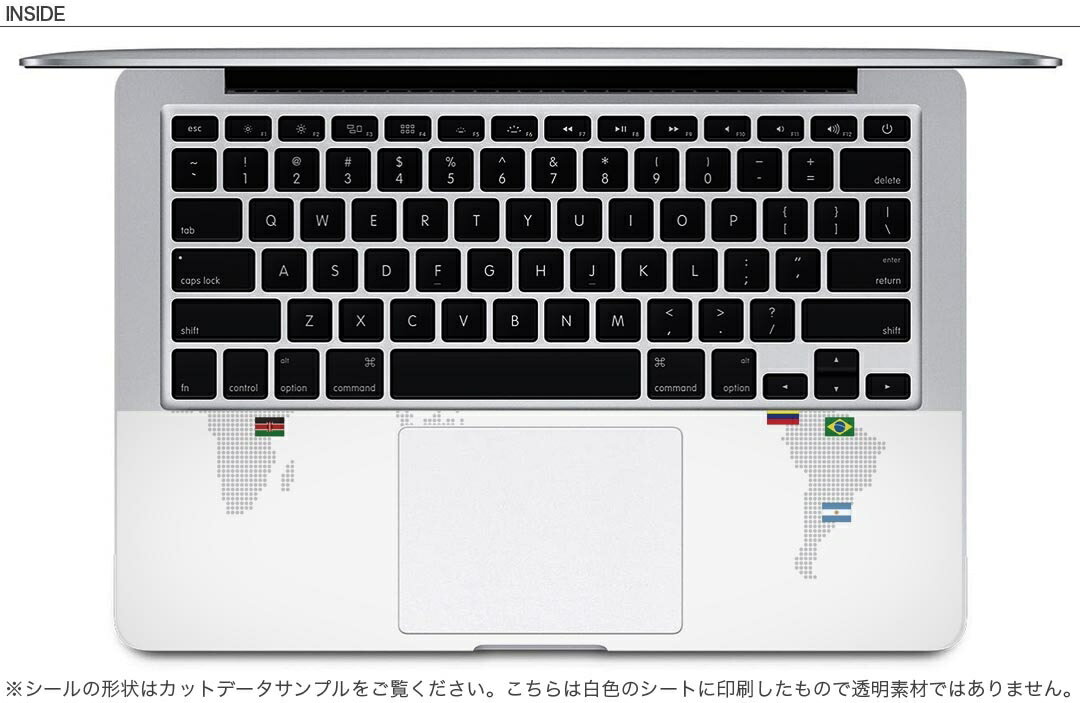 MacBook 用 スキンシール マックブック 13インチ 〜 16インチ MacBook Pro / MacBook Air 各種対応 ノートパソコン カバー ケース フィルム ステッカー アクセサリー 保護 012962 世界地図　地図 3