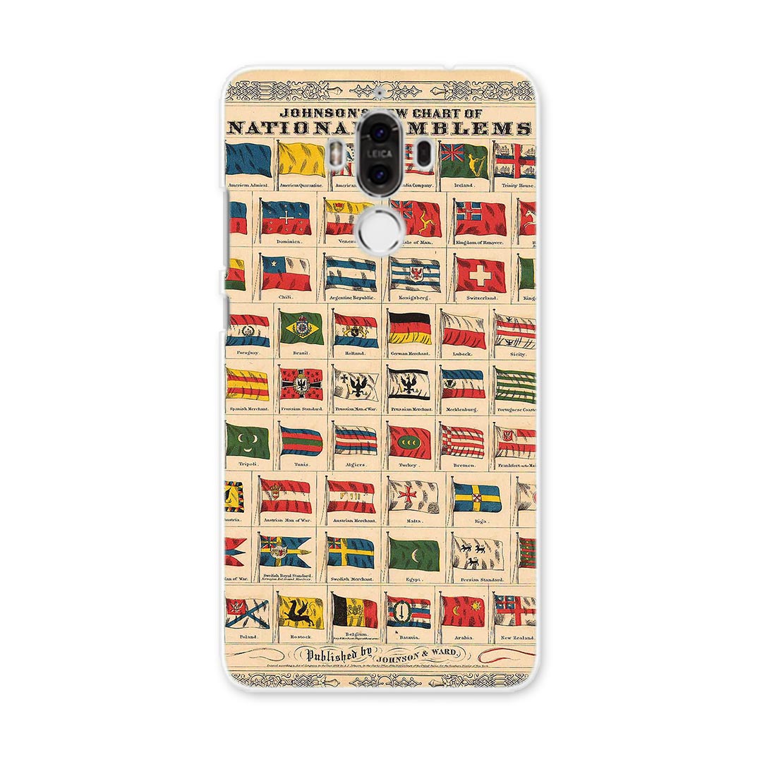 HUAWEI Mate 9 ファーウェイ mate9 simfree SIMフリー スマホ カバー ケース スマホケース スマホカバー PC ハードケース 国旗 イラスト その他 006101