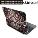 マジックキーボード 用 スキンシール 11インチ 13インチ iPad Pro11(M4) iPad Pro13(M4)用 2024年発売 第5世代 Magic Keyboard 対応 前面 背面 保護シール 人気 ペイズリー ダマスク 花 000400