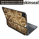 マジックキーボード 用 スキンシール 11インチ 13インチ iPad Pro11(M4) iPad Pro13(M4)用 2024年発売 第5世代 Magic Keyboard 対応 前面 背面 保護シール 人気 ペイズリー ダマスク 花 000407