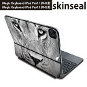 マジックキーボード 用 スキンシール 11インチ 13インチ iPad Pro11(M4) iPad Pro13(M4)用 2024年発売 第5世代 Magic Keyboard 対応 前面 背面 保護シール 人気 ライオン 動物 001051(2)