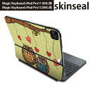 マジックキーボード 用 スキンシール 11インチ 13インチ iPad Pro11(M4) iPad Pro13(M4)用 2024年発売 第5世代 Magic Keyboard 対応 前面 背面 保護シール 人気 鳥 ハート キャラクター 003504(2)