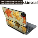 マジックキーボード 用 スキンシール 11インチ 13インチ iPad Pro11(M4) iPad Pro13(M4)用 2024年発売 第5世代 Magic Keyboard 対応 前面 背面 保護シール 人気 紅葉 秋 イラスト 003724