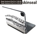 マジックキーボード 用 スキンシール 11インチ 13インチ iPad Pro11(M4) iPad Pro13(M4)用 2024年発売 第5世代 Magic Keyboard 対応 前面 背面 保護シール 人気 音楽 音符 020834(2)