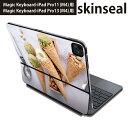 マジックキーボード 用 スキンシール 11インチ 13インチ iPad Pro11(M4) iPad Pro13(M4)用 2024年発売 第5世代 Magic Keyboard 対応 前面 背面 保護シール 人気 アイスクリーム 写真 食べ物 023457