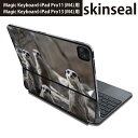 マジックキーボード 用 スキンシール 11インチ 13インチ iPad Pro11(M4) iPad Pro13(M4)用 2024年発売 第5世代 Magic Keyboard 対応 前面 背面 保護シール 人気 ミーアキャット 動物 写真 023560
