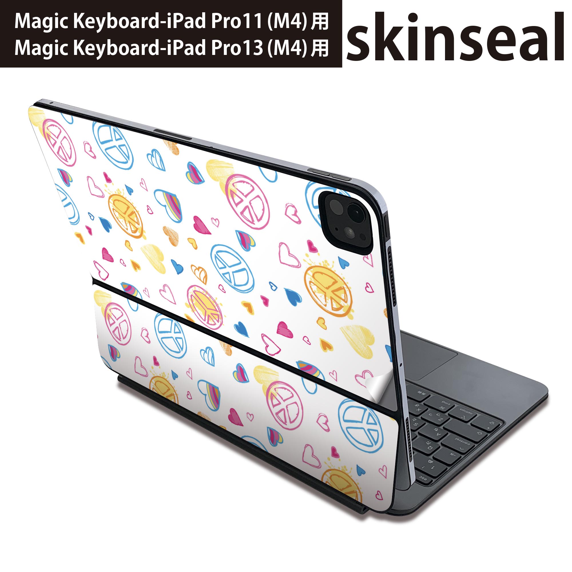 商品特徴・貼るだけでおしゃれに簡単着せ替え、Magic Keyboard 全面デザインスキンシール！・高精細プリントで写真と遜色がない仕上がり！・ちょっとしたすり傷から端末を保護！・「裸で持つ派」の人にはもちろん、お手持ちのクリアケース付けてもOK！・エアフリー素材で気泡の心配も軽減！・貼り直しOK！位置調整も安心！注意事項画像はサンプルです。ご覧の環境によっては多少色味に違いを感じる場合がございます。 イメージと違った、モニターと色味が異なるという理由での交換や返金はご対応出来かねます。端末本体やクリアケースは付属しません。貼付時のずれやカメラ周りの凹凸を考慮してカメラ穴等は少し大きめにカットしています。貼付の際はカメラ穴を基準に位置を合わせてください。カメラ付近の何もないように見える場所に穴が開いていますが、こちらは近接・明るさ感知センサー用の穴です。端末本体に直接貼ることを想定しています。保護フィルムなどの上から貼ると上手く貼れない可能性があります初回貼付時の位置調整や貼り直しは可能ですが、しっかり接着させた後の貼り直しは保証しておりません。こちらは無地のシートにプリントした商品で、デコなどの加工はございません。 凹凸や光沢があるように見えたり布地や金属を素材にしたように見える商品もありますが、図版によるものです。印刷カメラ穴の位置にわずかなズレが生じる場合がございます。ご注文後に1点1点制作する受注生産品のため、不良品以外のご返品や交換は固くお断り致します。 機種間違いも保証対象外となりますため、ご注文の際は必ず機種をご確認下さい。発送について完全受注生産のハンドメイド商品となりますので、既製品と比べて発送までお時間を頂いています。 基本的に決済確認後、2?3営業日、最大で10営業日での発送となります。繁忙期や休業日明けの場合はさらに時間がかかる場合があります。 その際には別途メールにてご連絡致します。メール便の場合、発送日から到着までに2?4日ほどかかる場合が多く、紛失などの保障もご対応できかねます。あらかじめご了承下さい。