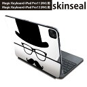 マジックキーボード 用 スキンシール 11インチ 13インチ iPad Pro11(M4) iPad Pro13(M4)用 2024年発売 第5世代 Magic Keyboard 対応 前面 背面 保護シール 人気 帽子 眼鏡 ひげ 005927