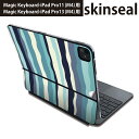 マジックキーボード 用 スキンシール 11インチ 13インチ iPad Pro11(M4) iPad Pro13(M4)用 2024年発売 第5世代 Magic Keyboard 対応 前面 背面 保護シール 人気 ストライプ 模様 007143(2)