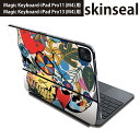 マジックキーボード 用 スキンシール 11インチ 13インチ iPad Pro11(M4) iPad Pro13(M4)用 2024年発売 第5世代 Magic Keyboard 対応 前面 背面 保護シール 人気 花 ドクロ 骸骨 007618(2)