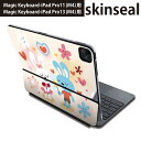 マジックキーボード 用 スキンシール 11インチ 13インチ iPad Pro11(M4) iPad Pro13(M4)用 2024年発売 第5世代 Magic Keyboard 対応 前面 背面 保護シール 人気 ハート うさぎ 兎 花 008119