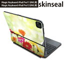 マジックキーボード 用 スキンシール 11インチ 13インチ iPad Pro11(M4) iPad Pro13(M4)用 2024年発売 第5世代 Magic Keyboard 対応 前面 背面 保護シール 人気 カラフル 写真 花 008881(2)
