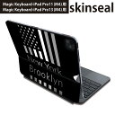 マジックキーボード 用 スキンシール 11インチ 13インチ iPad Pro11(M4) iPad Pro13(M4)用 2024年発売 第5世代 Magic Keyboard 対応 前面 背面 保護シール 人気 外国 国旗 英語 010385(2)
